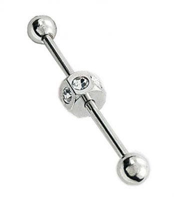 INDUSTRIAL BARBELL AVEC CRISTAUX